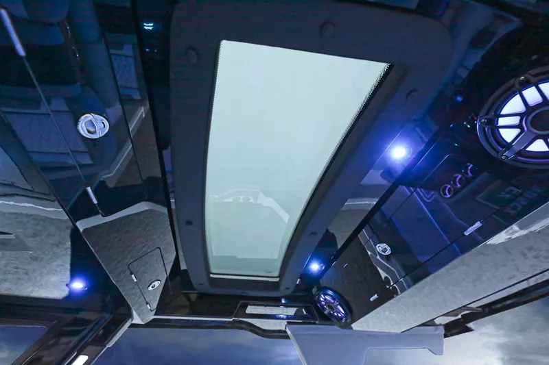  Yacht Photos Pics 2025 Fountain 38 SCX interior with modern lighting and sleek design.