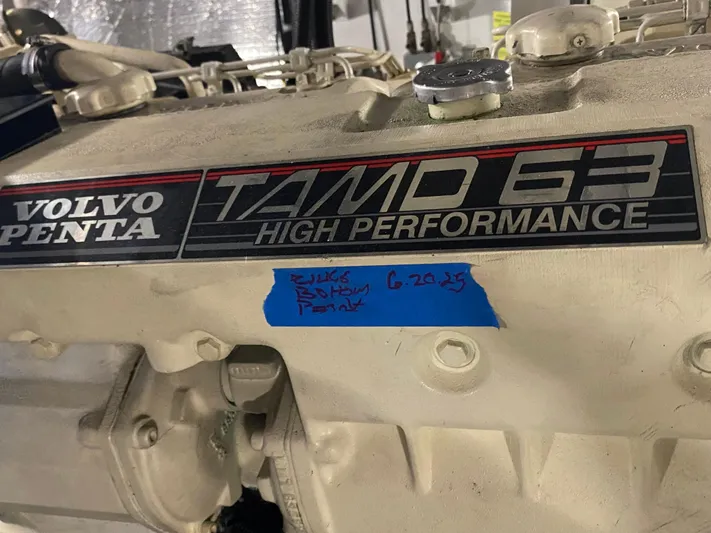 Coldwater Fusion Yacht Photos Pics Volvo Penta TAMD 63 high-performance engine in a 1998 Navigator 5300 Classic.