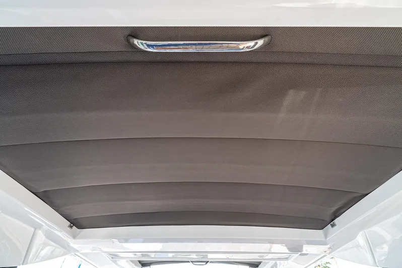 On Its Way Yacht Photos Pics 2024 Bavaria Vida 33 boat interior ceiling with sleek design and modern finish.