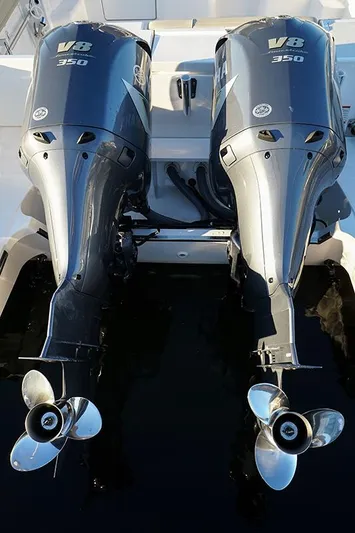 Lady Ann Name Reserved Yacht Photos Pics Twin V8 350 engines on a 2018 Pursuit OS 355 Offshore boat.