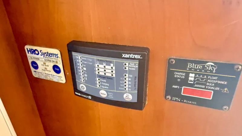 Sabiha Yacht Photos Pics Control panels on a 2004 Mainship 400 Trawler.