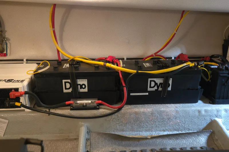 Nite Owl Yacht Photos Pics battery bank, two house batteries, one start battery