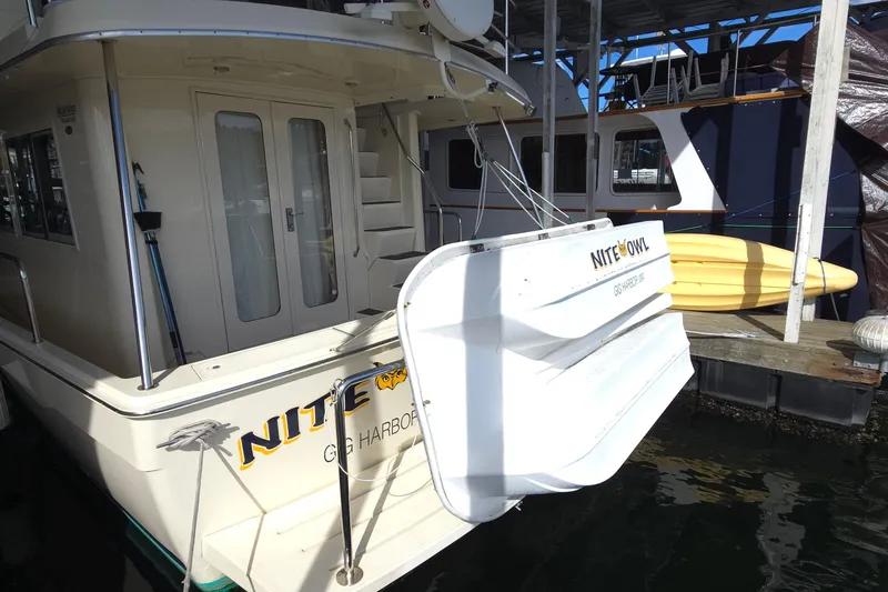 Nite Owl Yacht Photos Pics skiff and 5hp Honda four stroke (not shown)