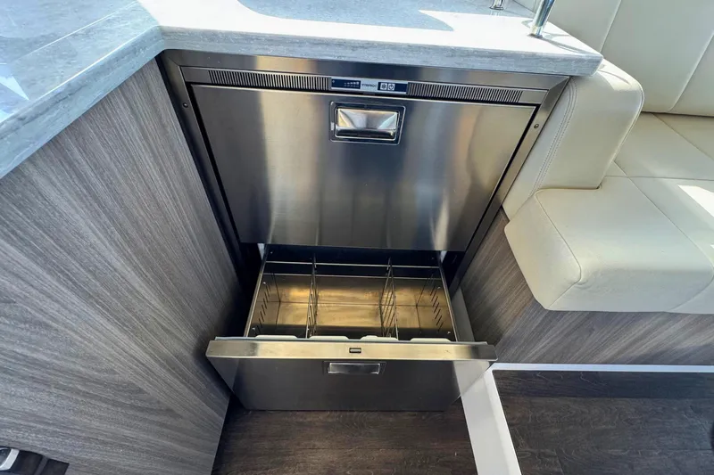  Yacht Photos Pics Stainless steel drawer in 2021 Regal 38 Grande Coupe yacht interior.