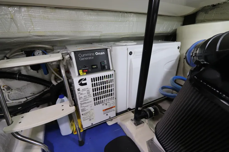 Lady K Yacht Photos Pics Cummins Onan generator in 2020 Tiara Yachts 43 Open engine room.