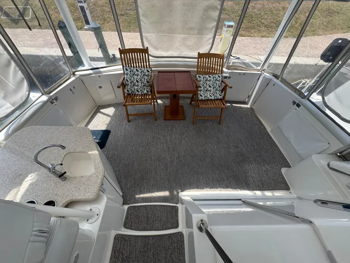 Moe-tour-inn Yacht Photos Pics 10 2004 Silverton 43 Upper deck looking_aft