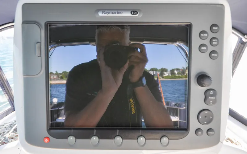 Coralee Yacht Photos Pics Hunter 45CC - Coralee - Cockpit - Helm Station - Multifunction Display