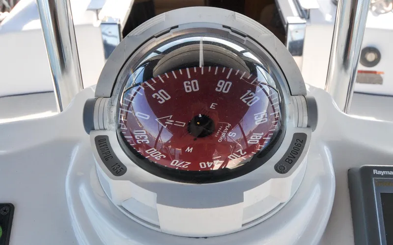 Coralee Yacht Photos Pics Hunter 45CC - Coralee - Cockpit - Helm Station - Ships Compass