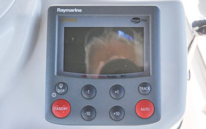 Coralee Yacht Photos Pics Hunter 45CC - Coralee - Cockpit - Helm Station - Auto Pilot Control Head