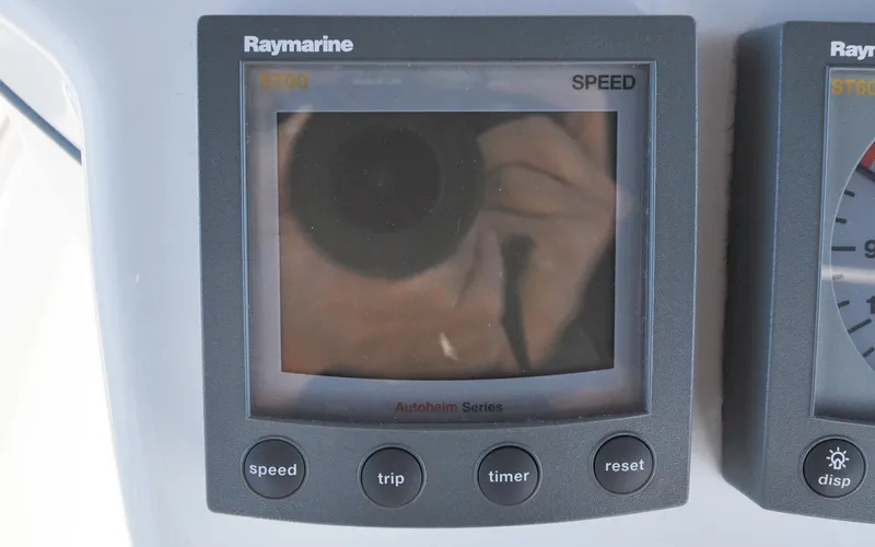 Coralee Yacht Photos Pics Hunter 45CC - Coralee - Cockpit - Helm Station - Speed Display