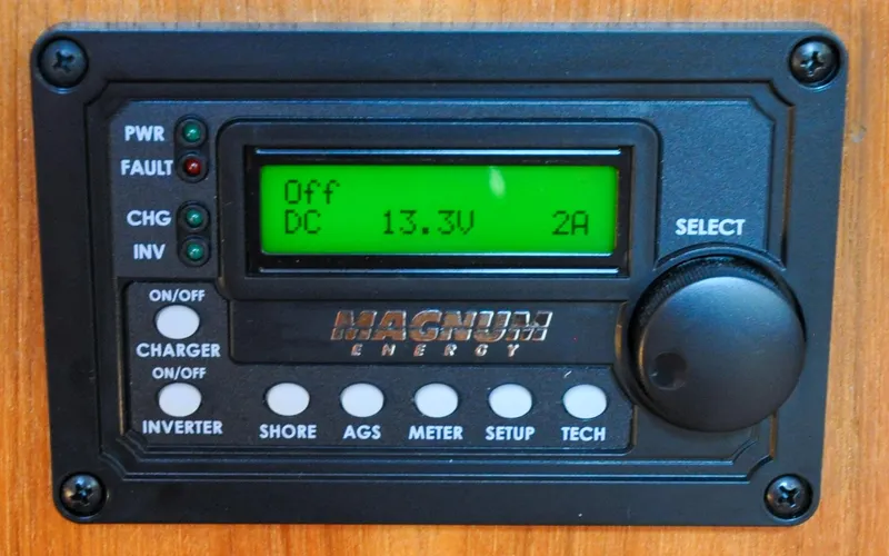 Coralee Yacht Photos Pics Hunter 45CC - Coralee - Navigation Station - Inverter Controls