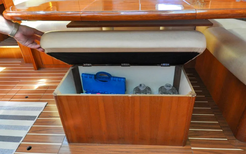Coralee Yacht Photos Pics Hunter 45CC - Coralee - Forward Head - Salon - Storage