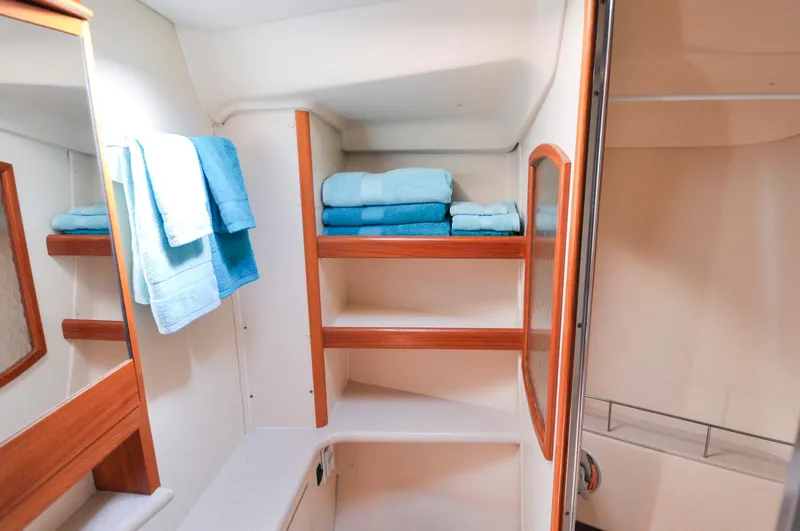 Coralee Yacht Photos Pics Hunter 45CC - Coralee - Forward Head - Storage