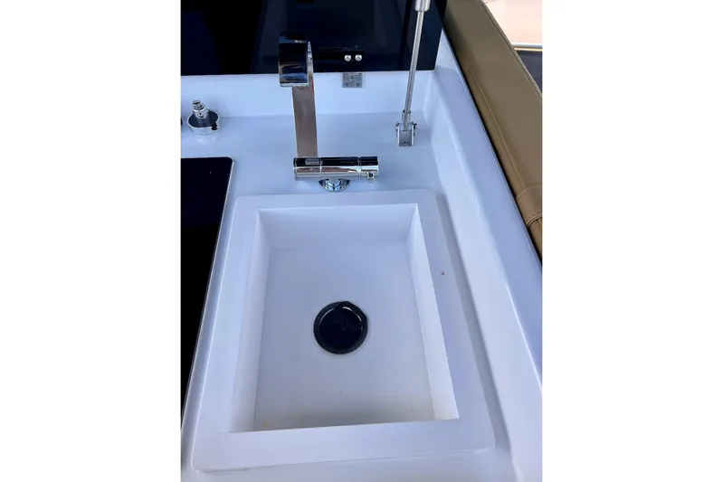  Yacht Photos Pics Modern sink and faucet on 2023 Tesoro T38 boat.