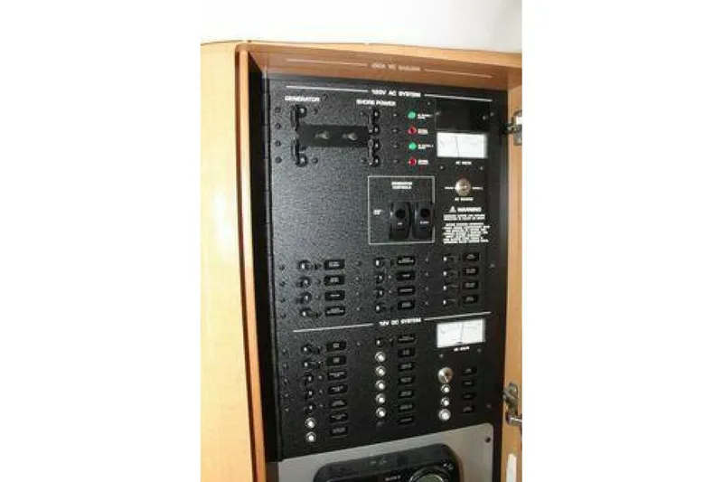  Yacht Photos Pics Electrical control panel on a 2011 Four Winns V335 boat.