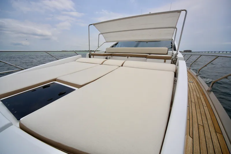 Kiki Yacht Photos Pics 2016 Azimut 66 yacht with spacious sun deck and elegant design.