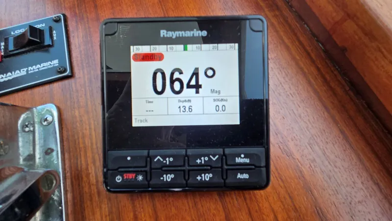 C U Later Yacht Photos Pics Raymarine display on 1987 DeFever 48 Tri Cabin.