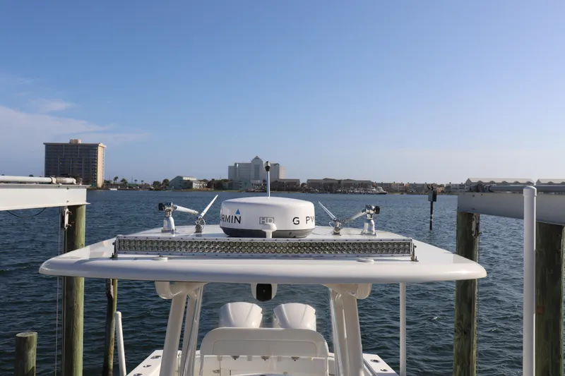  Yacht Photos Pics 2013 Jupiter 30 boat docked with city skyline in background.