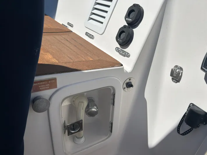 Kells Yacht Photos Pics Nautor Swan 44 Mk II yacht, 1996 model, featuring deck controls and emergency stop panel.