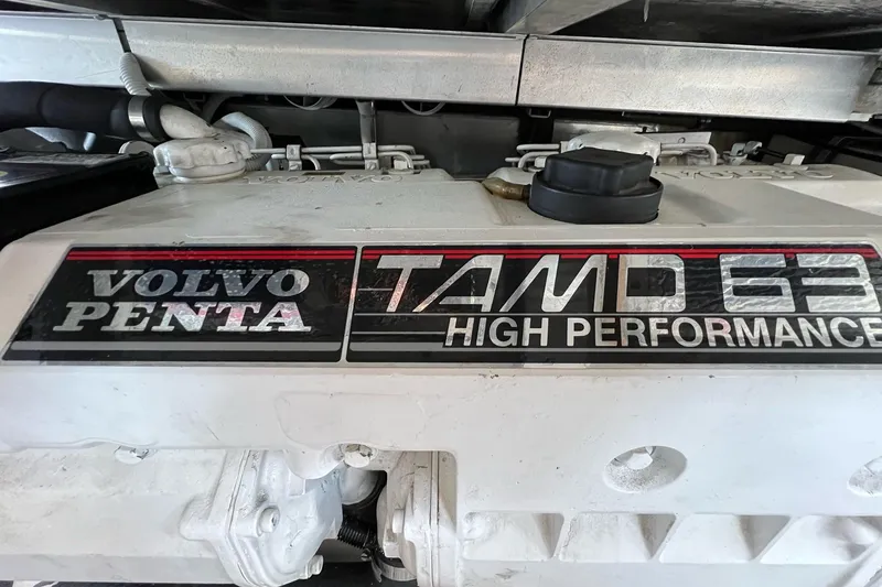  Yacht Photos Pics Volvo Penta TAMD 63 engine in 2003 Carver 444 Cockpit Motor Yacht.