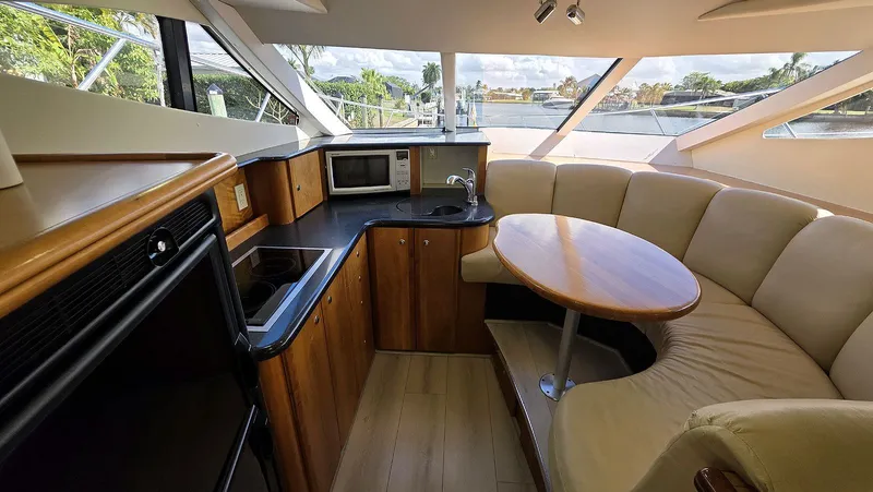 The Perch Yacht Photos Pics Galley and Dinette Forward