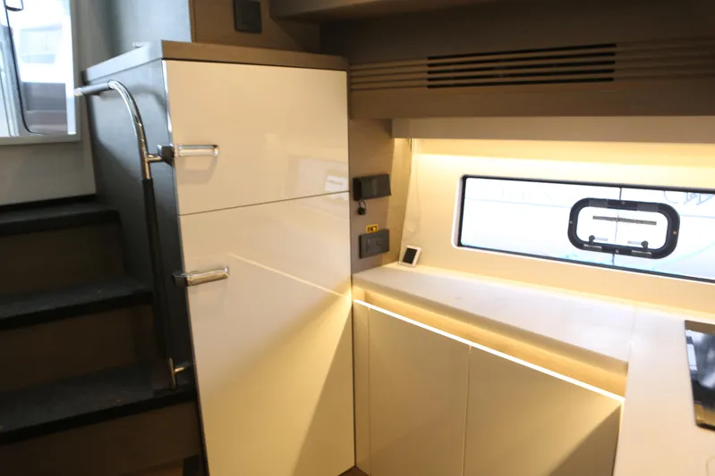 Lucky Lovers Yacht Photos Pics Galley features large fridge and freezer