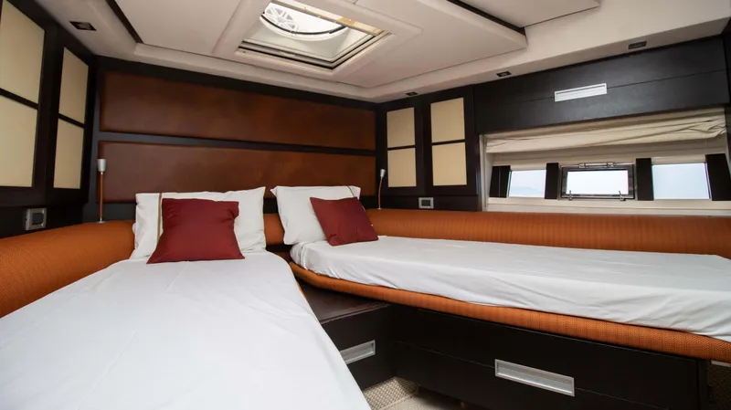 Bala Yacht Photos Pics Luxurious cabin of the 2009 Azimut 62S yacht.