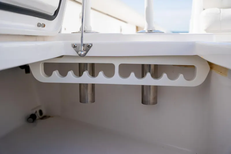  Yacht Photos Pics Rod holders on a 2021 Everglades 273 Center Console boat.