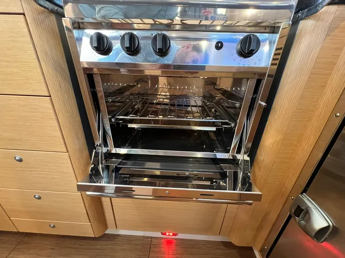 Xaca Yacht Photos Pics Modern stainless steel oven in 2015 X-Yachts Xp 55 yacht kitchen.