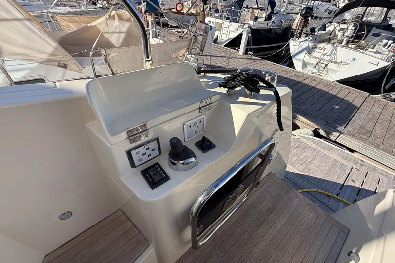  Yacht Photos Pics Control panel on 2018 Beneteau Monte Carlo 5 yacht, docked at marina.