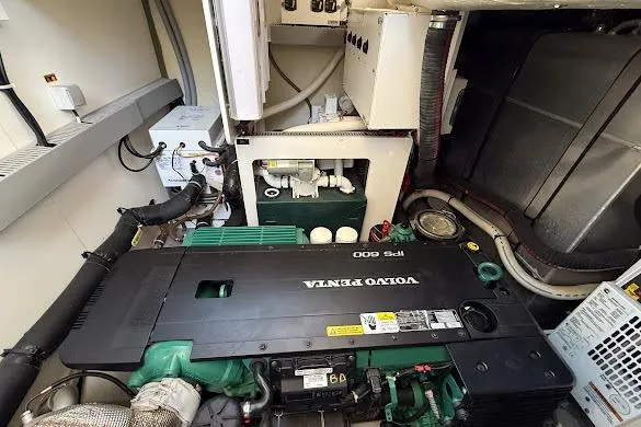  Yacht Photos Pics Engine room of 2018 Beneteau Monte Carlo 5 with Volvo Penta IPS 600 engine.