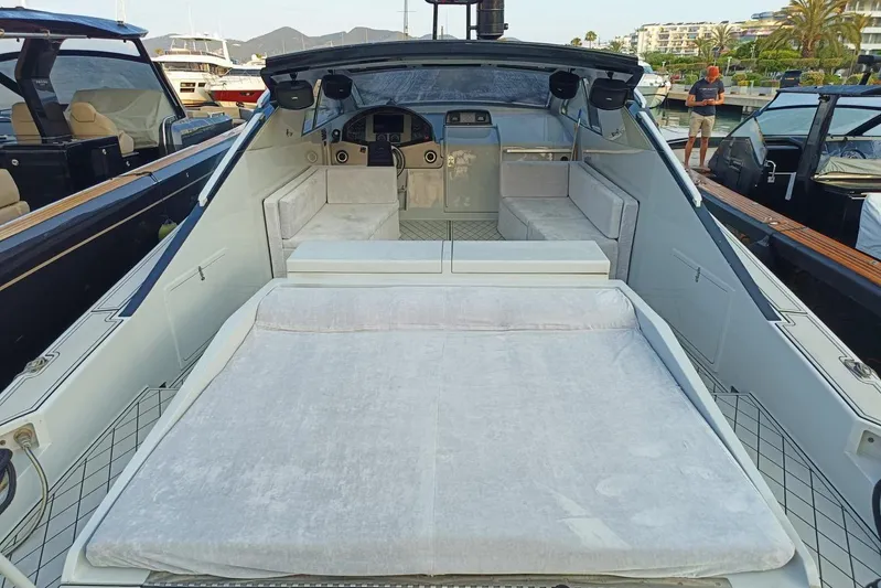  Yacht Photos Pics Luxurious 1998 Otam 55 Millenium yacht interior with spacious seating and modern design.