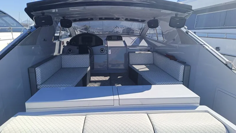  Yacht Photos Pics Luxurious interior of a 1998 Otam 55 Millenium yacht with elegant seating.