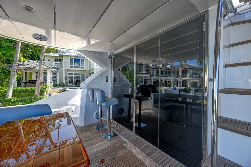  Yacht Photos Pics Luxurious 2020 Sunseeker Manhattan 52 yacht interior with modern seating and elegant design.