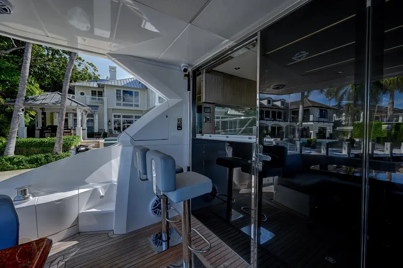  Yacht Photos Pics Luxurious 2020 Sunseeker Manhattan 52 yacht interior with modern seating and elegant design.