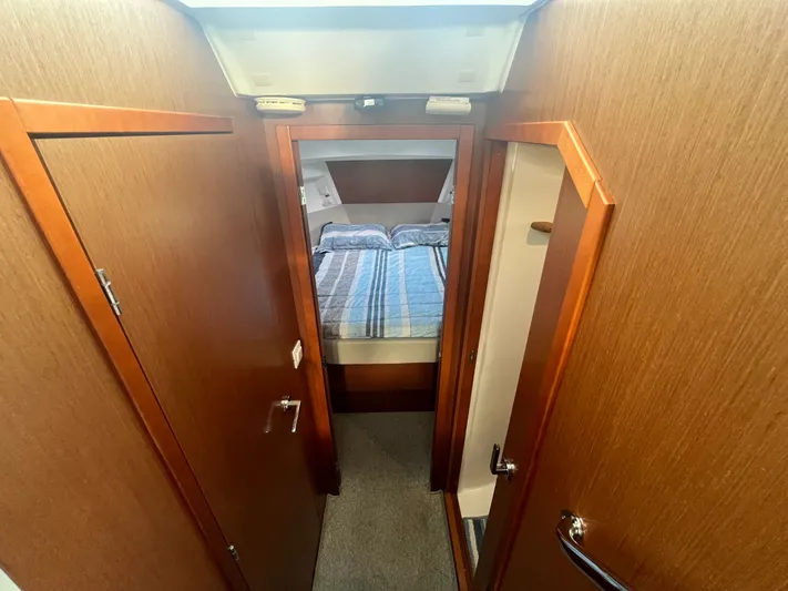 Isabelle Yacht Photos Pics Interior of 2016 Beneteau Swift Trawler 30 featuring cozy bedroom.
