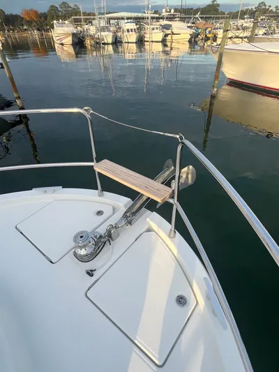 Isabelle Yacht Photos Pics Beneteau Swift Trawler 30, 2016, docked at marina.