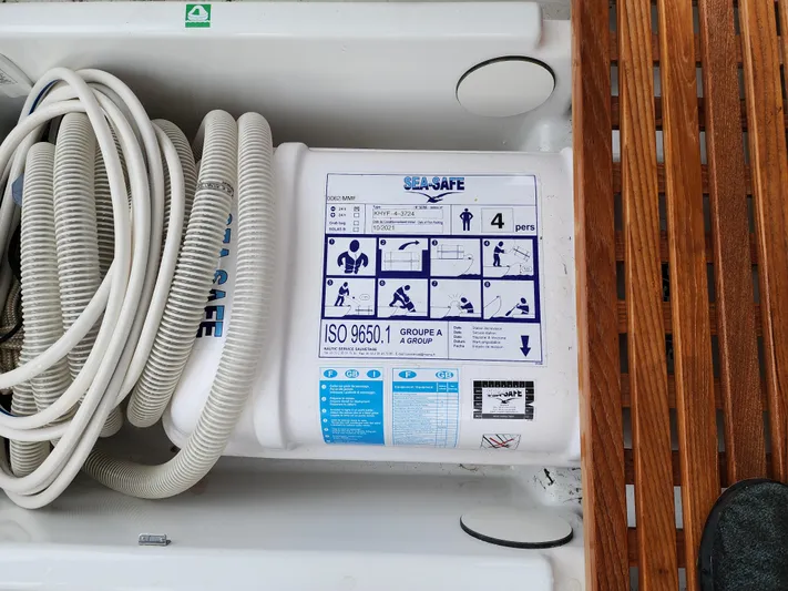 Emily Yacht Photos Pics Hydrostatic Life Raft and Manual Bilge Pump