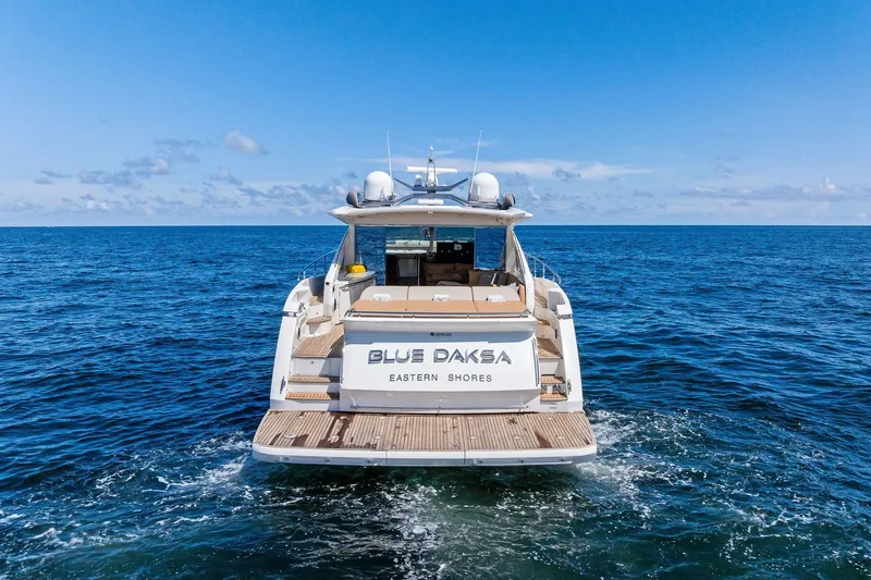 Blue Daksa Yacht Photos Pics Luxury yacht "Blue Daksa" on open sea, Absolute 64 model, 2013.