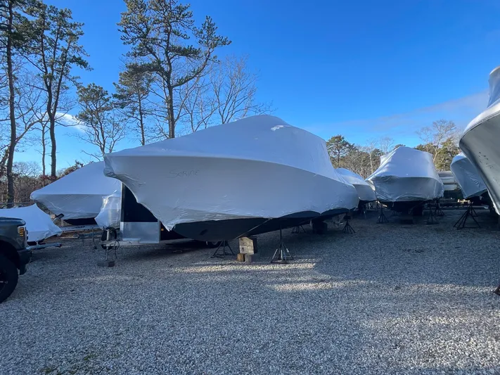 Sea Horse Yacht Photos Pics Pursuit 326 Wrapped for Winter