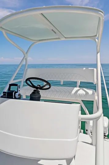  Yacht Photos Pics 2023 Barker Boatworks 40 HPC helm station with ocean view.