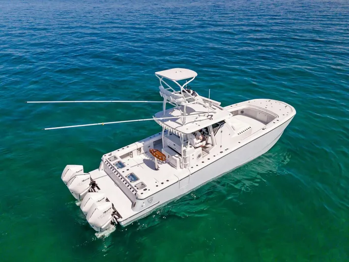  Yacht Photos Pics 2023 Barker Boatworks 40 HPC on clear blue water.