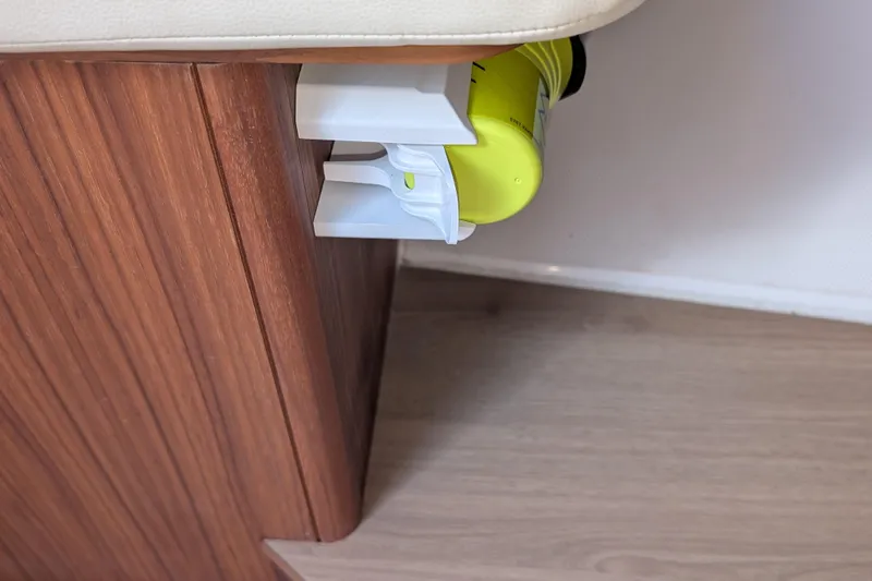 Blue Yonder Yacht Photos Pics Interior detail of 2024 J Boats J/112E, featuring a mounted safety device.