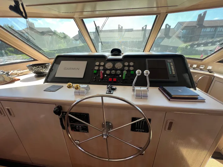 Pax III Yacht Photos Pics Pilothouse Helm