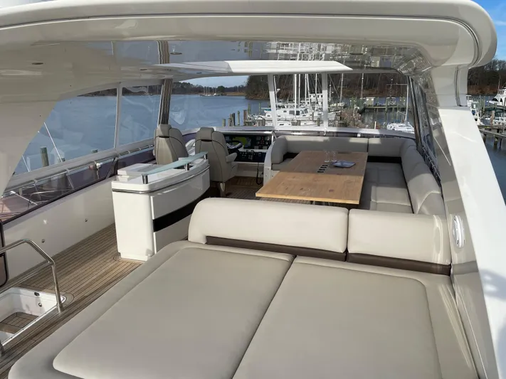  Yacht Photos Pics Luxurious 2012 Princess 72 Motor Yacht with spacious seating and elegant interior design.