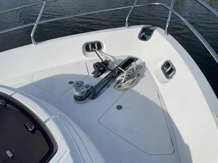  Yacht Photos Pics Bow of 2012 Princess 72 Motor Yacht with anchor and chain.