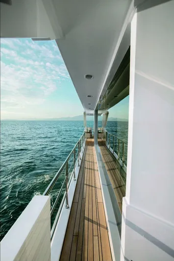 Miss M Yacht Photos Pics Azimut Grande 35 Metri yacht deck overlooking the ocean, 2020 model.