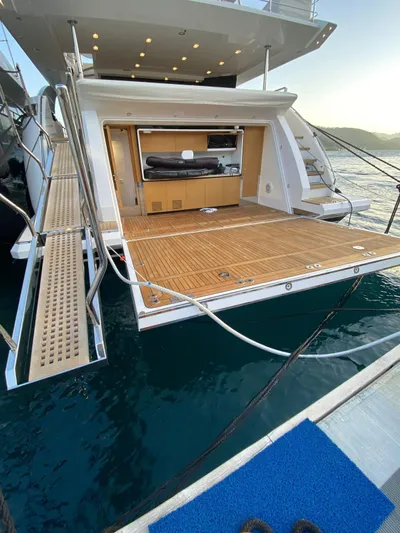 Miss M Yacht Photos Pics Azimut Grande 35 Metri 2020 yacht with open deck and water access.