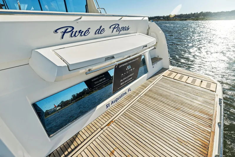 Pure De Papas Yacht Photos Pics Prestige 520 Fly 2019 yacht on water, St. Augustine, FL.