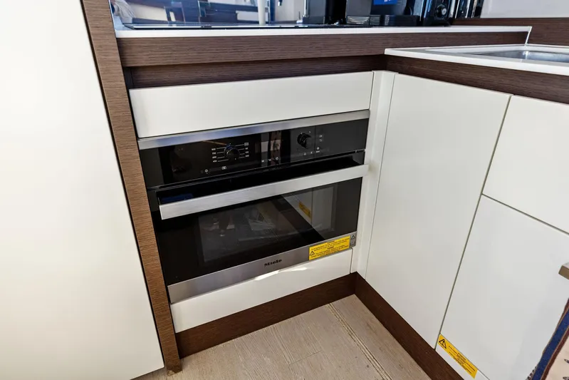 Pure De Papas Yacht Photos Pics Modern kitchen appliances in 2019 Prestige 520 Fly yacht interior.